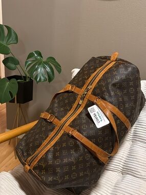 Louis Vuitton Monogram Canvas Duffel with Tan Trim